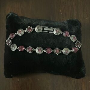 Givenchy Purple Crystal Antiqued / Gray Bracelet